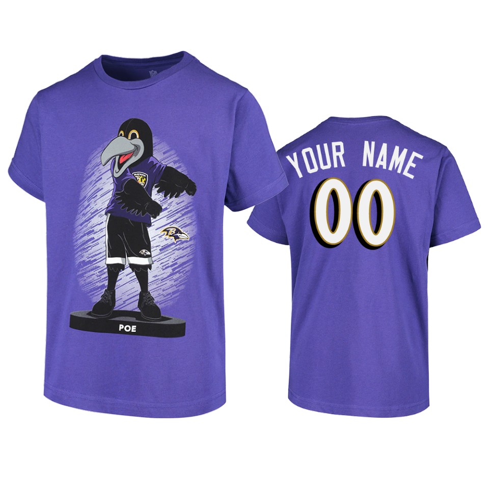 ravens custom purple dancing poe mascot t shirt