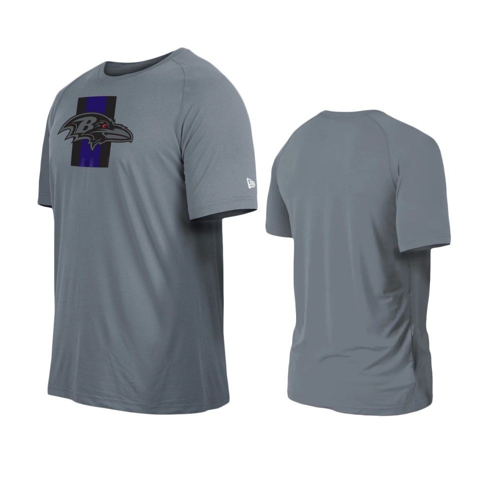 ravens gray training camp raglan t shirt