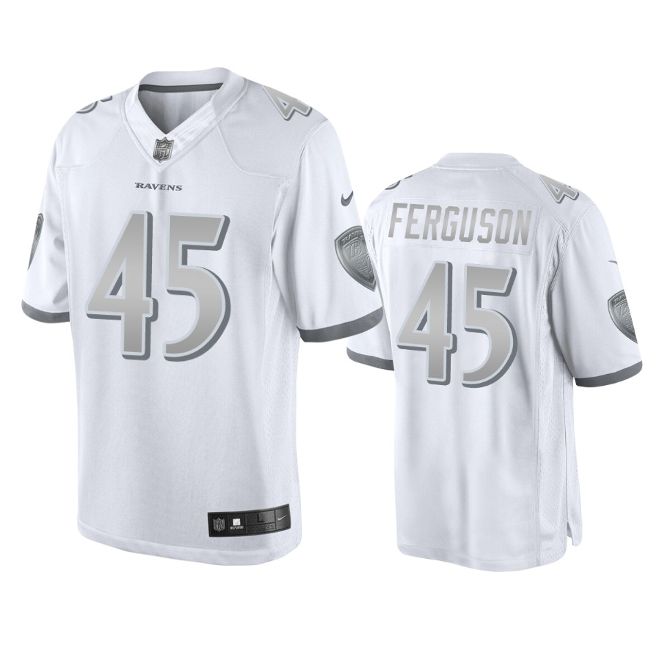 ravens jaylon ferguson white platinum limited jersey