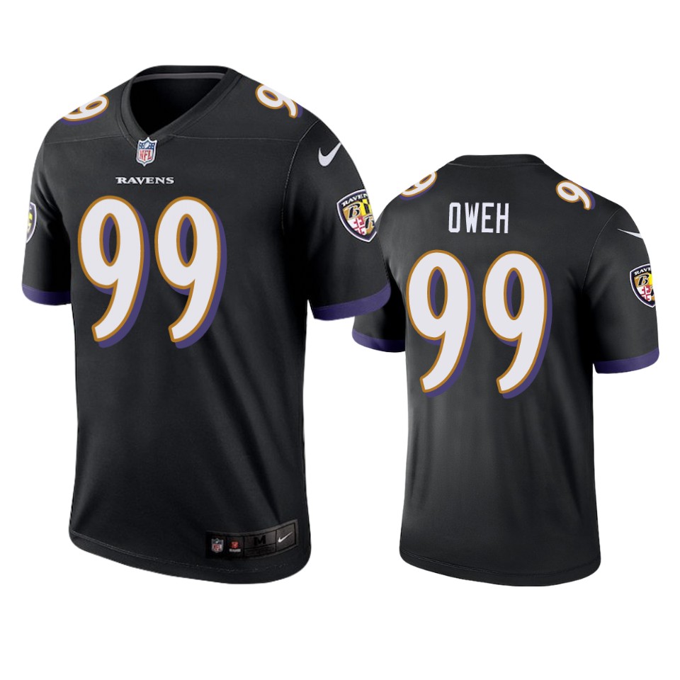 ravens jayson oweh black legend jersey