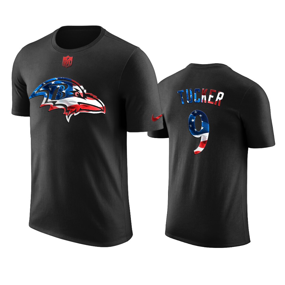 ravens justin tucker black 2020 independence day t shirt