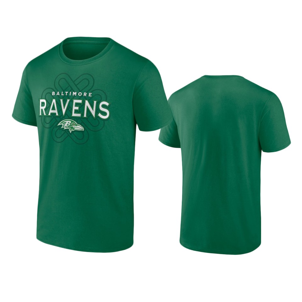 ravens kelly green st. patrick's day celtic knot t shirt