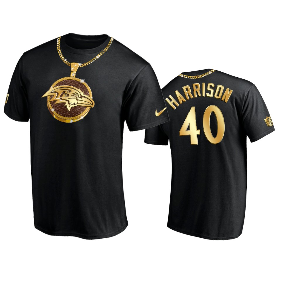 ravens malik harrison black swag chain t shirt