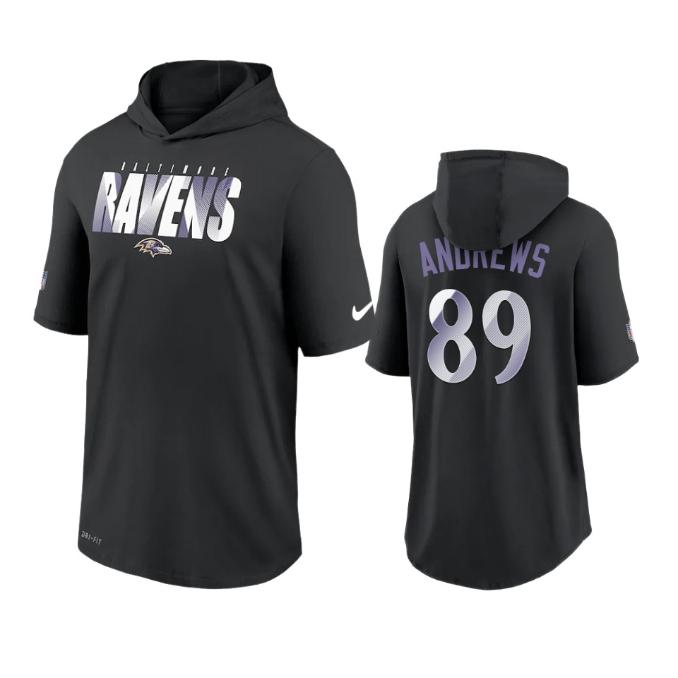 ravens mark andrews black sideline playbook hoodie t shirt