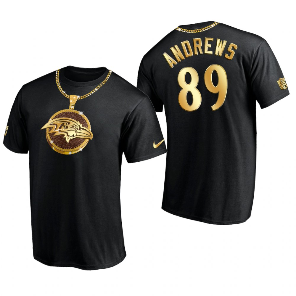 ravens mark andrews black swag chain t shirt