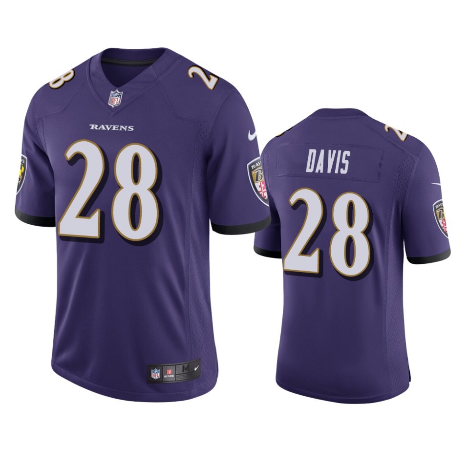 ravens mike davis purple vapor jersey