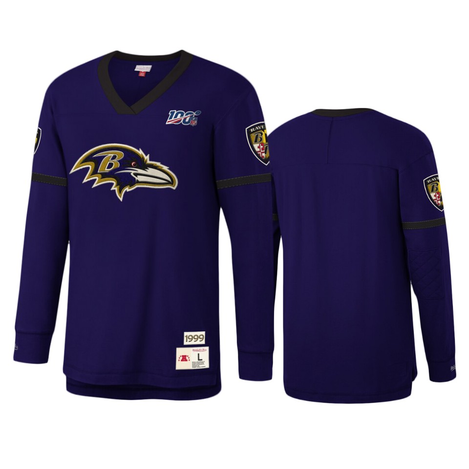 ravens purple nfl 100 long sleeve t shirt