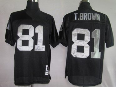 NFL jerseys oakland raiders 81# t.brown black