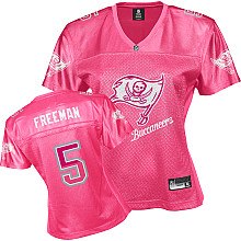 NFL tampa bay buccaneers 5# josh freeman women's pink fem fan jersey