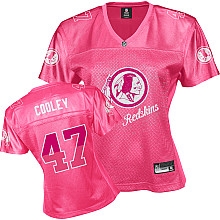 NFL washington redskins 47# chris cooley women's pink fem fan jersey