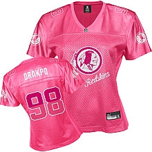 NFL washington redskins 98# brian orakpo women's pink fem fan jersey
