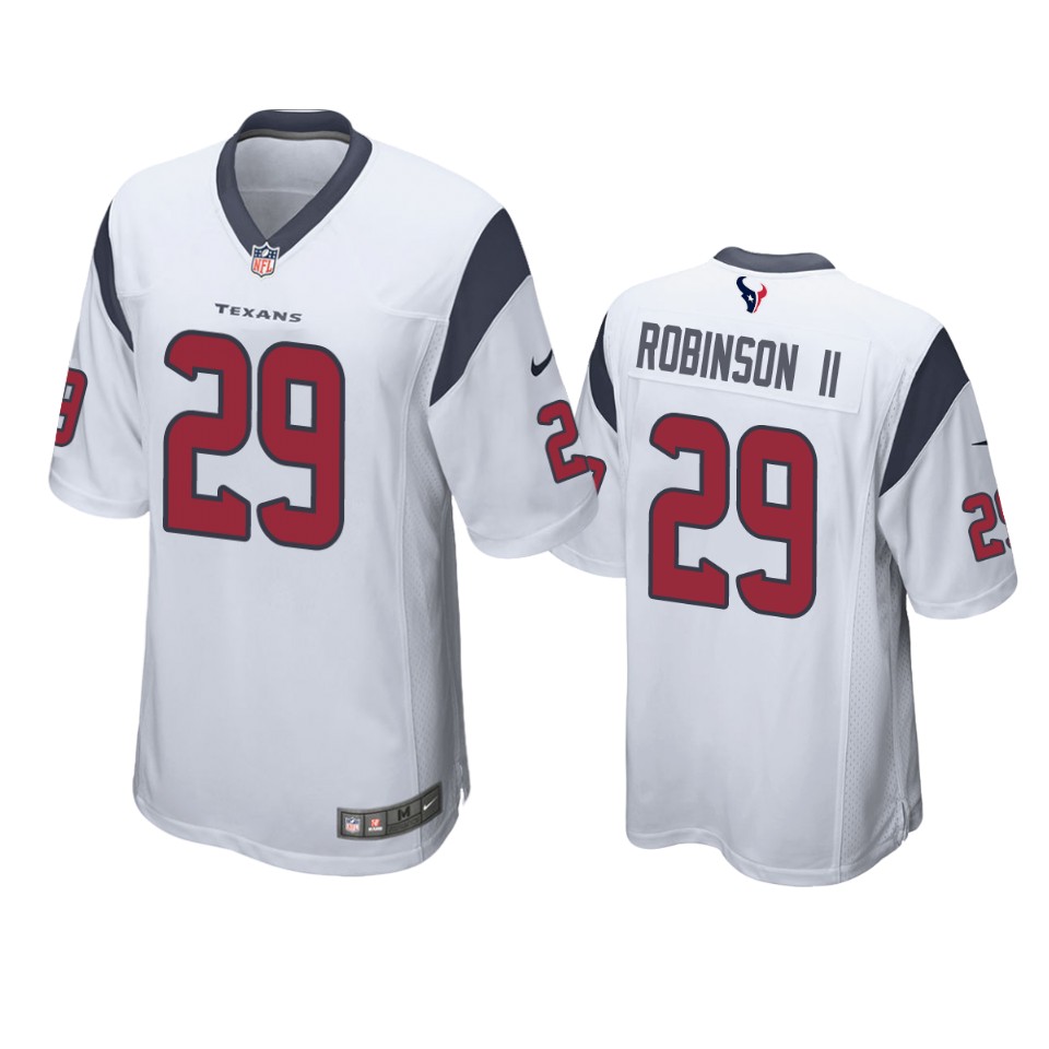 reggie robinson ii texans game white jersey
