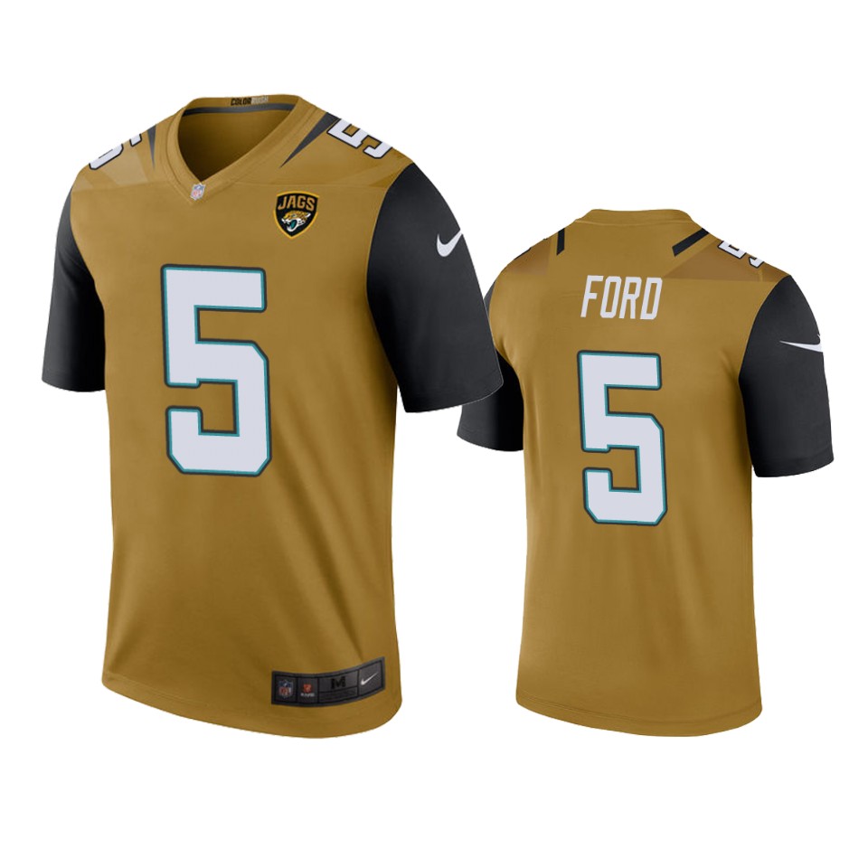 rudy ford color rush legend jaguars bold gold jersey