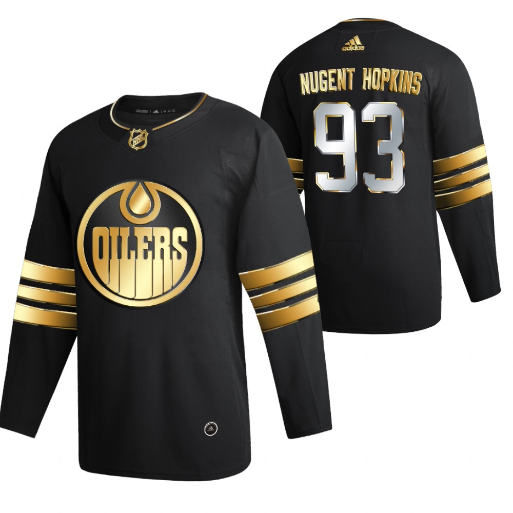 ryan nugent-hopkins Edmonton Oilers Black 2021 Golden Edition Jersey Limited Authentic