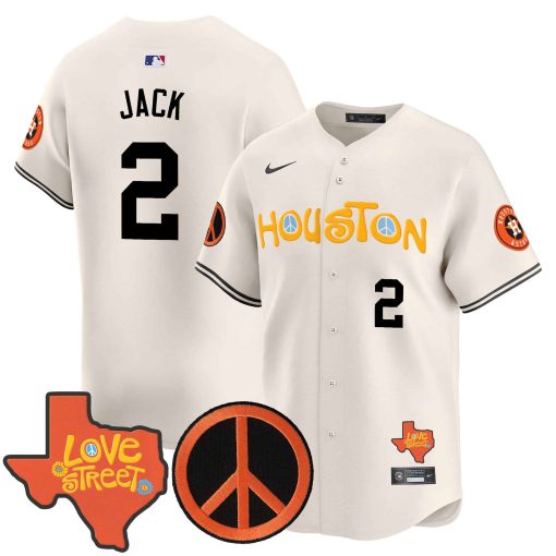 s Love Street & Peace Sign Patch Vapor Premier Limited Jersey V2 CREAM #2 JACK