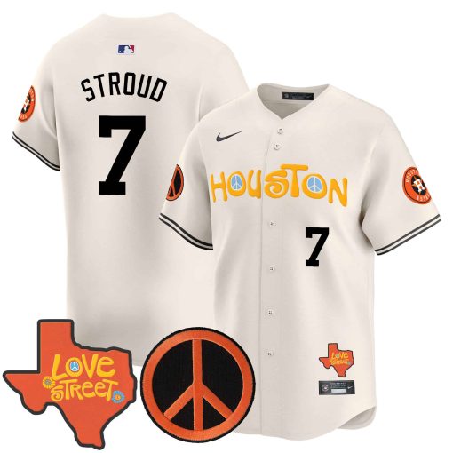 s Love Street & Peace Sign Patch Vapor Premier Limited Jersey V2 CREAM #7 STROUD