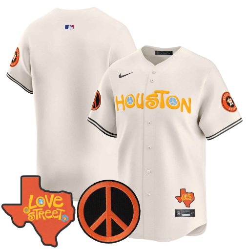 s Love Street & Peace Sign Patch Vapor Premier Limited Jersey V2 CREAM BLANK