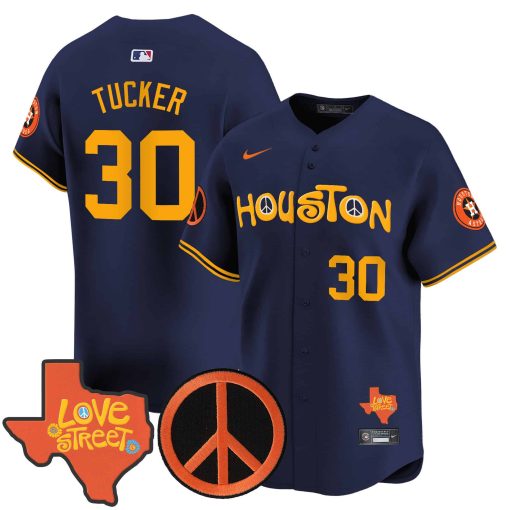 s Love Street & Peace Sign Patch Vapor Premier Limited Jersey V2 NAVY #30 TUCKER