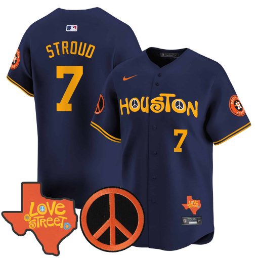 s Love Street & Peace Sign Patch Vapor Premier Limited Jersey V2 NAVY #7 STROUD