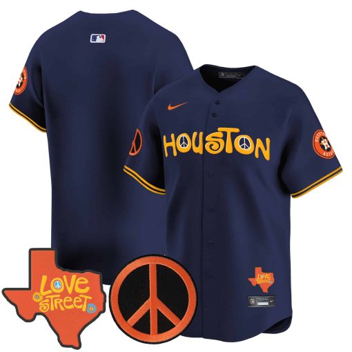 s Love Street & Peace Sign Patch Vapor Premier Limited Jersey V2 NAVY BLANK
