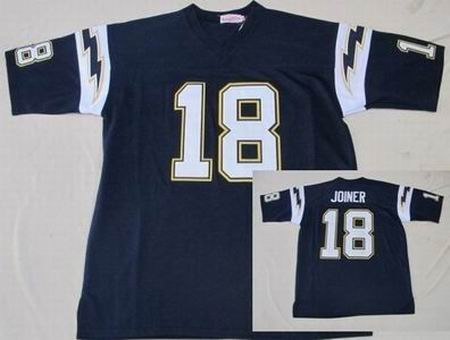 san diego chargers 18 charlie joiner dk blue throwback