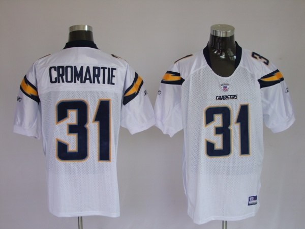 san diego chrger 31 antonio cromatie white