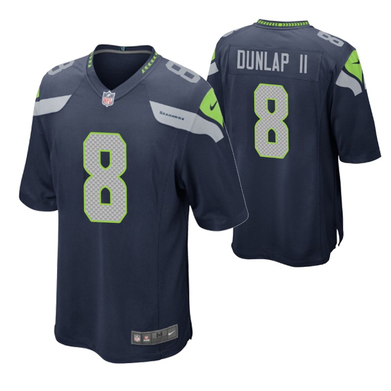 seahawks carlos dunlap ii game jersey college navy stitched