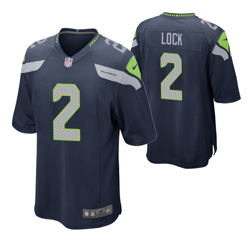 seahawks drew lock game jersey college navy stitched