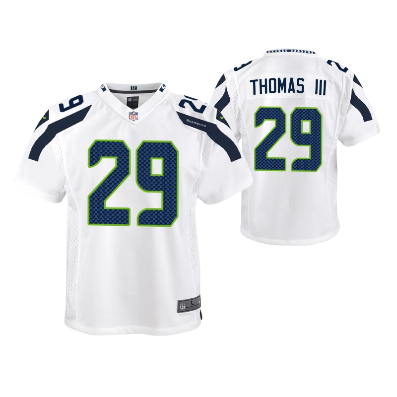 seahawks earl thomas iii retired player game youth jersey white stitched