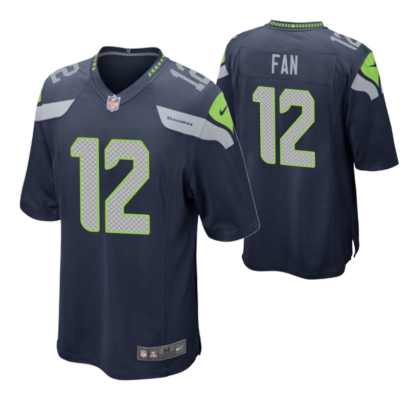 seahawks fan game jersey college navy stitched