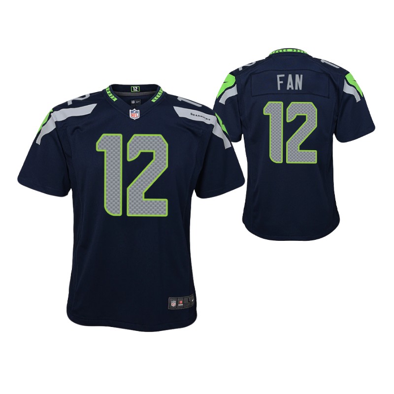 seahawks fan game youth jersey college navy stitched