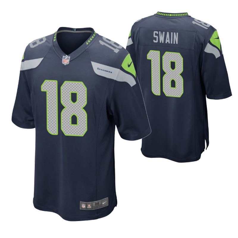 seahawks freddie swain game jersey college navy stitched