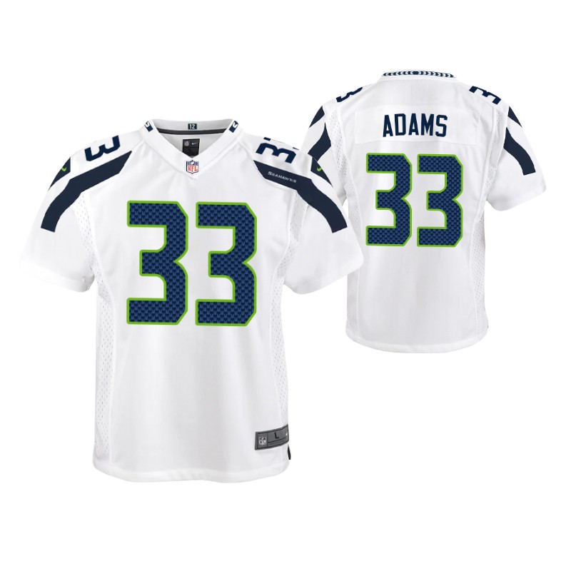 seahawks jamal adams game youth jersey white stitched