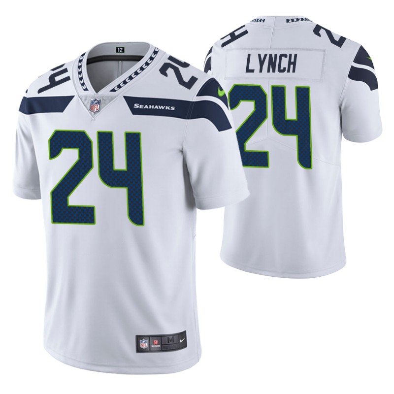 seahawks marshawn lynch vapor limited jersey white men stitched