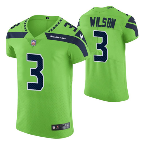 seahawks neon green vapor elite russell wilson jersey stitched