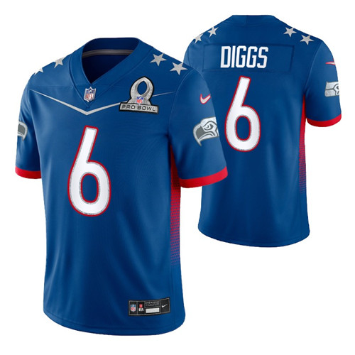 seahawks quandre diggs 2022 nfc pro bowl jersey royal game stitched