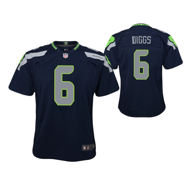 seahawks quandre diggs game youth jersey college navy stitched
