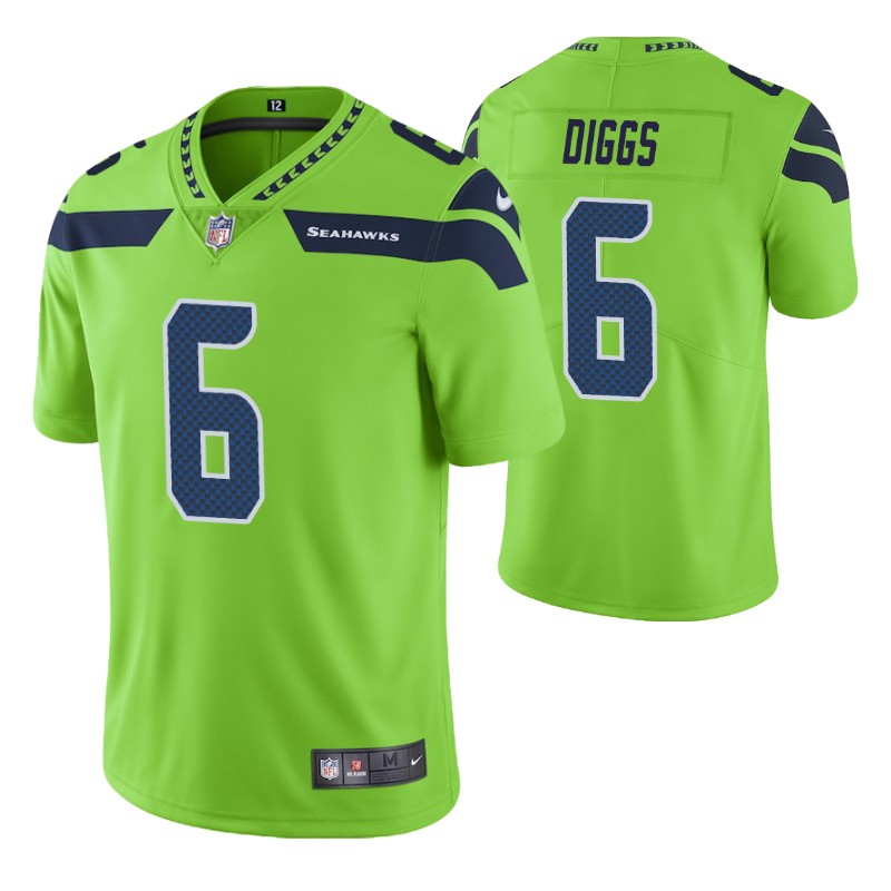 seahawks quandre diggs vapor limited jersey neon green men stitched