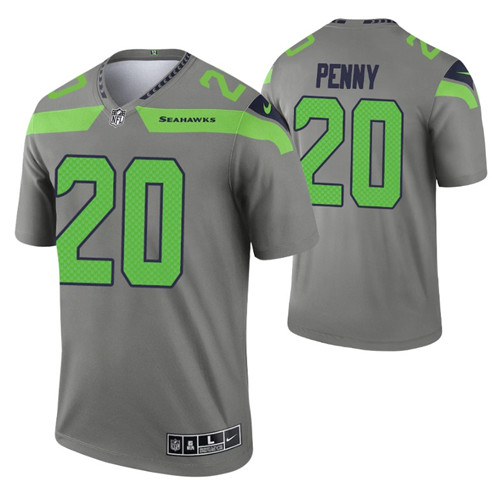 seahawks rashaad penny inverted legend jersey steel stitched