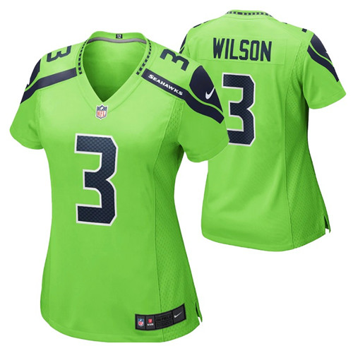 seahawks russell wilson game jersey neon green alternate stitched