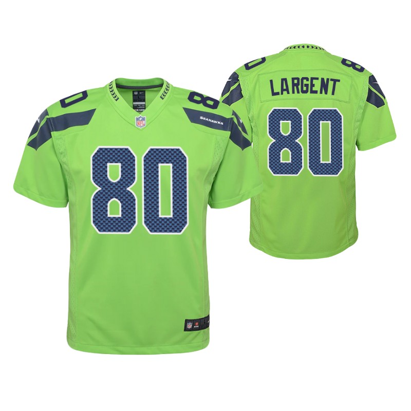 seahawks steve largent game youth jersey neon green stitched
