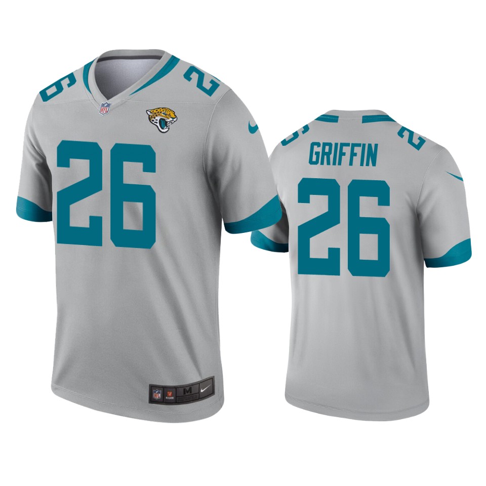 shaquill griffin jaguars inverted legend silver jersey