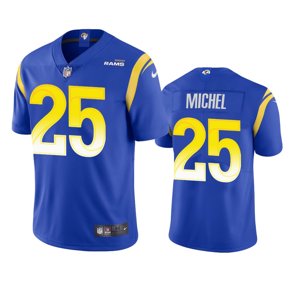 sony michel rams royal vapor jersey