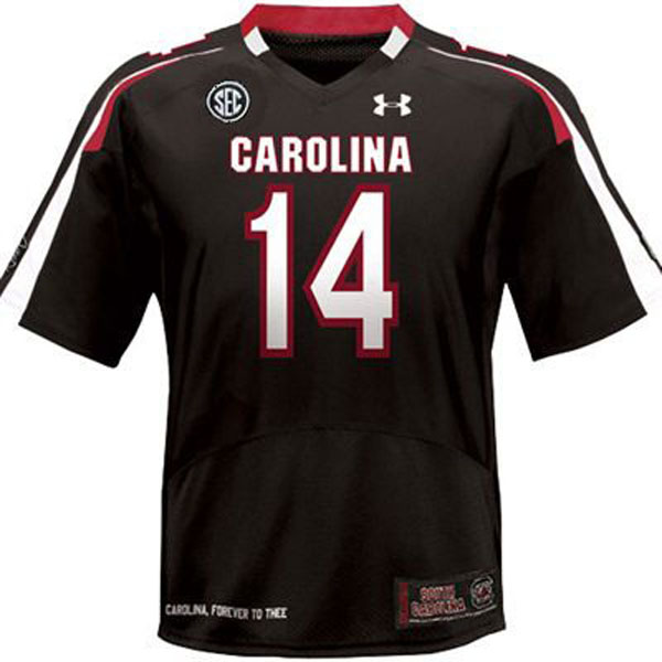 south carolina gamecocks 14 connor shaw black football youth jersey