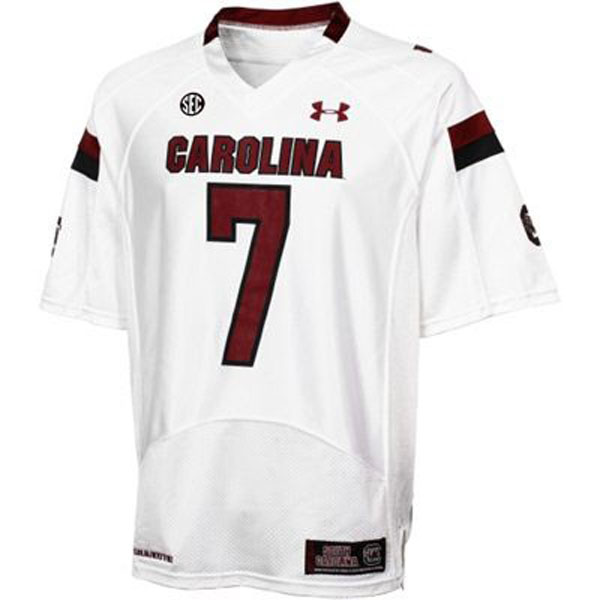 south carolina gamecocks 7 jadeveon clowney white football youth jersey