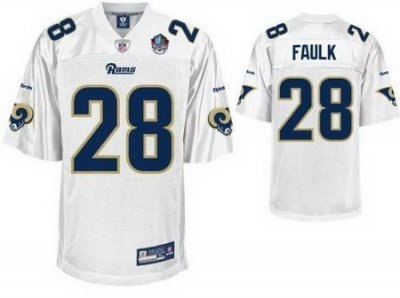 st.louis rams 28# marshall faulk white hall of fame class of 2011 jersey