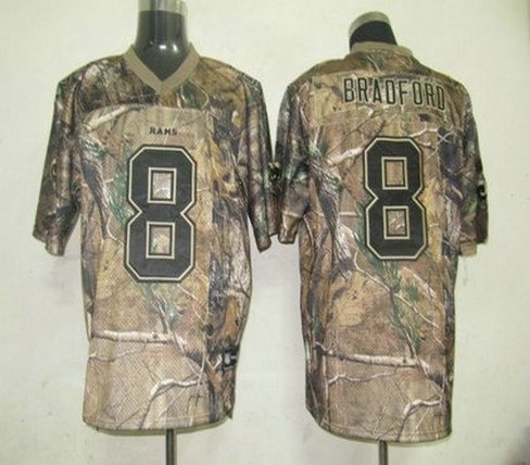 st louis rams 8 bradford camo jerseys