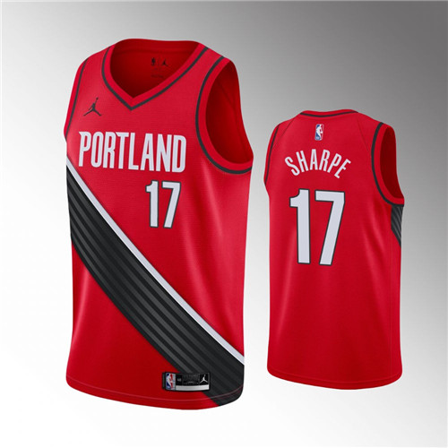 Portland Trail Blazers Shaedon Sharpe Red stitched Jersey #17