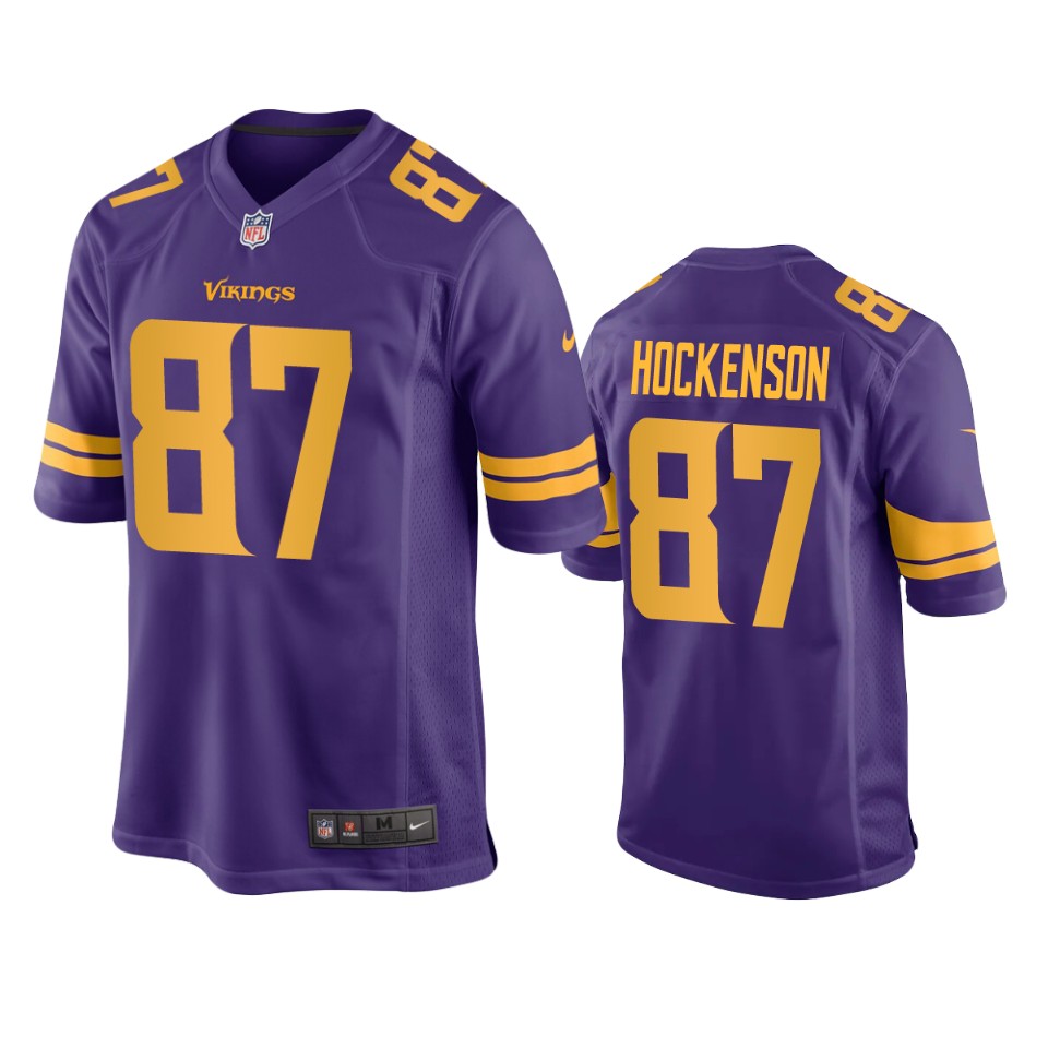 t.j. hockenson vikings purple alternate game jersey