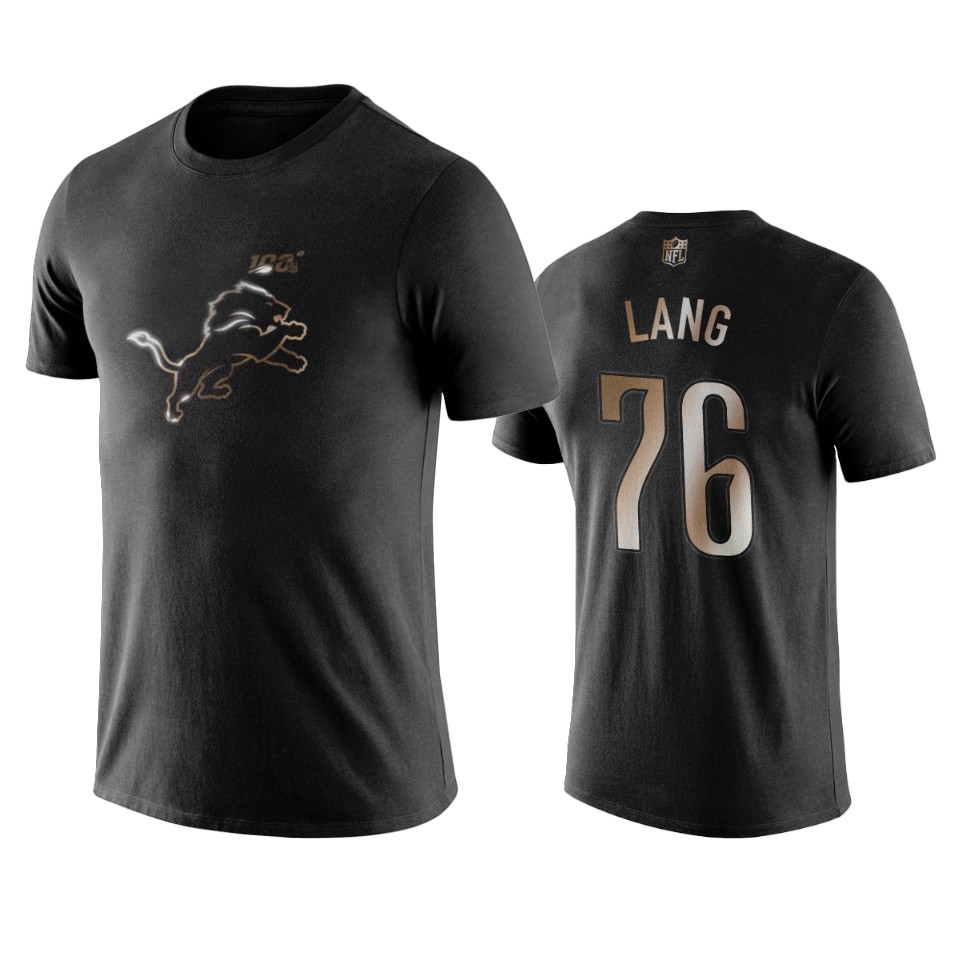 t.j. lang lions black golden 100th season t shirt